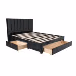 Voodi GRACE 160x200cm, tumehall - Pilt 3