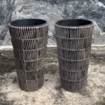 Lillepotiümbris WICKER D28xH50cm, hall - Pilt 3