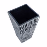 Lillepotiümbris WICKER 28x28xH50cm, hall - Pilt 3