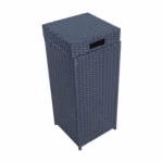 Prügikast WICKER 30x30xH71cm, must - Pilt 3