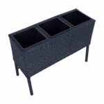 Lillekast WICKER 78x33xH54cm, must - Pilt 3