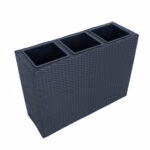 Lillekast WICKER 84x30xH62cm, must - Pilt 2