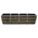 Lillekast WICKER 57x16xH16cm, helepruun - Pilt 2