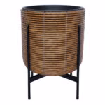 Lillepott WICKER alusega 38x38xH49cm, pruun - Pilt 2