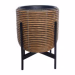 Lillepott WICKER alusega 30x30xH38cm, pruun - Pilt 2