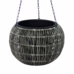 Lilleampel WICKER D32xH22cm, hall - Pilt 2