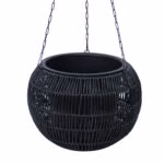 Lilleampel WICKER D32xH22cm, must - Pilt 2