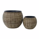 Lillepott WICKER D40xH32cm, helepruun - Pilt 2
