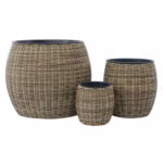 Lillepott WICKER D48xH40cm, helepruun - Pilt 2