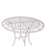 Laud JASMINE D70xH75cm, antiikvalge metall - Pilt 3