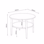 Diivanilaud HECTOR 60x60xH45cm, saar/must - Pilt 3