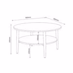 Diivanilaud LESTER 80x80xH45cm, hele puit/beež - Pilt 3