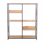 Riiul DIMITRA 100x30xH124cm, rustik/must - Pilt 2