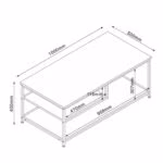 Diivanilaud DIMITRA 100x50xH40cm, rustik/must - Pilt 5