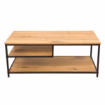 Diivanilaud DIMITRA 100x50xH40cm, rustik/must - Pilt 3