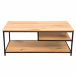 Diivanilaud DIMITRA 100x50xH40cm, rustik/must - Pilt 4