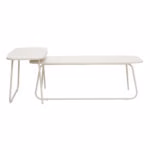 Diivanilaud DUO 2tk 120x48xH40cm, 75x40xH48cm, hele puit/beež - Pilt 3