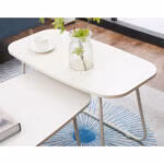 Diivanilaud DUO 2tk 120x48xH40cm, 75x40xH48cm, hele puit/beež - Pilt 5