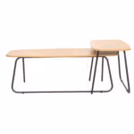 Diivanilaud DUO 2tk 120x48xH40cm, 75x40xH48cm, saar/must - Pilt 3