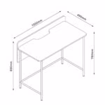 Kirjutuslaud HARPER 100x49,5xH85cm, saar/must - Pilt 5