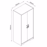 Riidekapp LAVINIA 83x54xH180cm, saar - Pilt 5