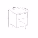 Öökapp / abilaud HERTA 40x40xH54cm - Pilt 4
