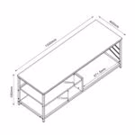 TV laud DIMITRA 120 x40x45cm, hall - Pilt 2
