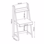 Kirjutuslaud STEP 74x48xH146,5cm, tamm - Pilt 2