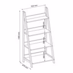 Riiul STEP 52x47,5xH146,5cm, tamm - Pilt 3