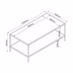 Diivanilaud HEDVIG 100x50xH40cm, saar/mu - Pilt 3