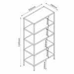 Riiul HEDVIG 63x33xH124cm, saar/must - Pilt 3