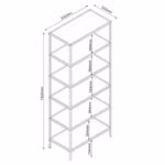 Riiul HEDVIG 63x33xH152cm, saar/must - Pilt 3