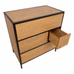 Kummut HEDVIG 70x40xH74,5cm, saar/must - Pilt 2