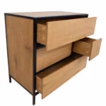 Kummut HEDVIG 70x40xH74,5cm, saar/must - Pilt 3