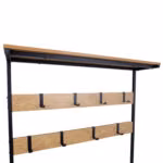Esikuriiul HEDVIG 100x36xH180cm, saar/must - Pilt 2