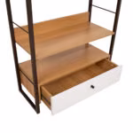 Riiul STUDY 70x30xH90cm, tamm/valge - Pilt 2