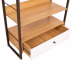 Riiul STUDY 70x30xH124,5cm, tamm/valge - Pilt 4