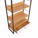 Riiul STUDY 70x30xH159cm, tamm/valge - Pilt 2