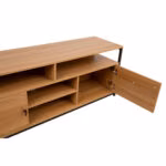 TV-laud STUDY 150x40xH54cm, tamm/must - Pilt 3