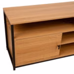 TV-laud STUDY 150x40xH54cm, tamm/must - Pilt 4