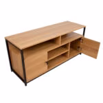 TV-laud STUDY 120x40xH54cm, tamm/must - Pilt 2