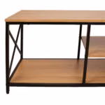 TV-laud STUDY 140x40xH46,5cm, tamm/must - Pilt 2