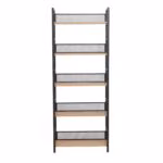 Riiul HECTOR 60x28xH154cm, saar/must - Pilt 2