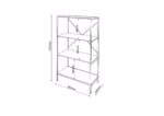 Riiul LAVINA 60x30xH127,5cm, saar/must - Pilt 2