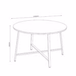 Söögilaud SANCIA D120xH76cm, tamm - Pilt 2