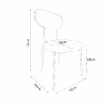 Tool KATO_42x48xH79cm, helehall velvet - Pilt 6