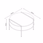 Diivanilaud HEDVIG 80x80xH45cm, saar/mus - Pilt 4
