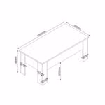 Diivanilaud HANNES 100x50xH42cm, rustik - Pilt 5