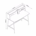 Kirjutuslaud LESTER 115x55xH106cm, melamiin - Pilt 3