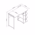 Kirjutuslaud LESTER 101,5x51,5xH81cm, melamiin - Pilt 6